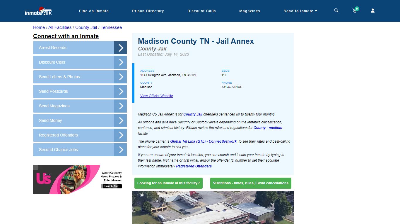 Madison County TN - Jail Annex - Inmate Locator - Jackson, TN